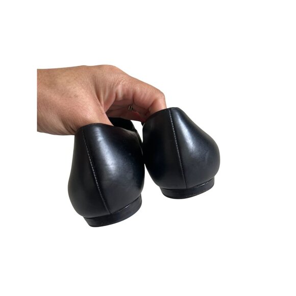 VINCE Black Calf Hair Leather Pointed Flats Size US 10 - Picture 7 of 7